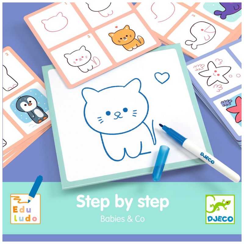 Image d'ambiance de présentation du produit Jeu éducatif Edulodo Step by step Babies & Co - Djeco